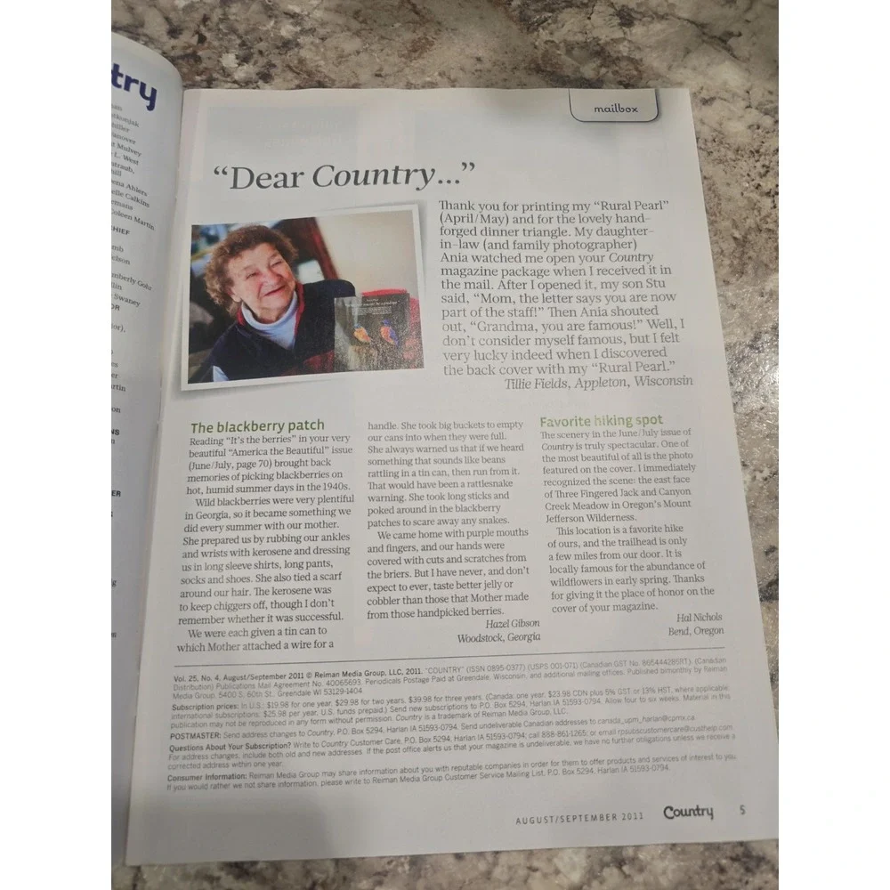 Country The Land And Life We Love Aug/Sept 2011
